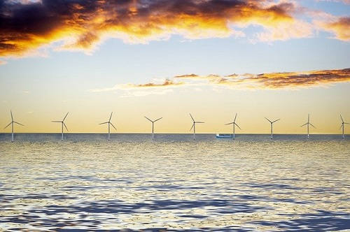 windmills in sea