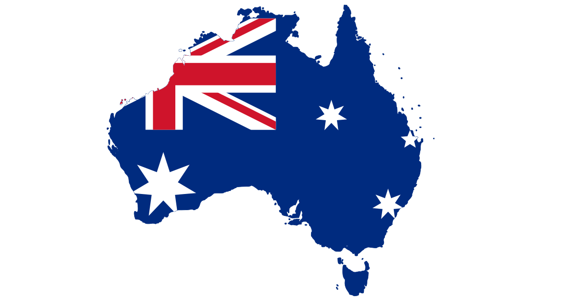 australia flag map